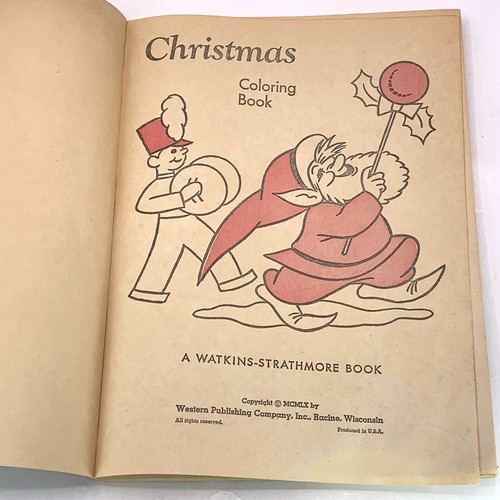 Libro para colorear y actividades vintage de Navidad 1960 92/95 páginas para colorear SIN USAR - Imagen 5 de 10
