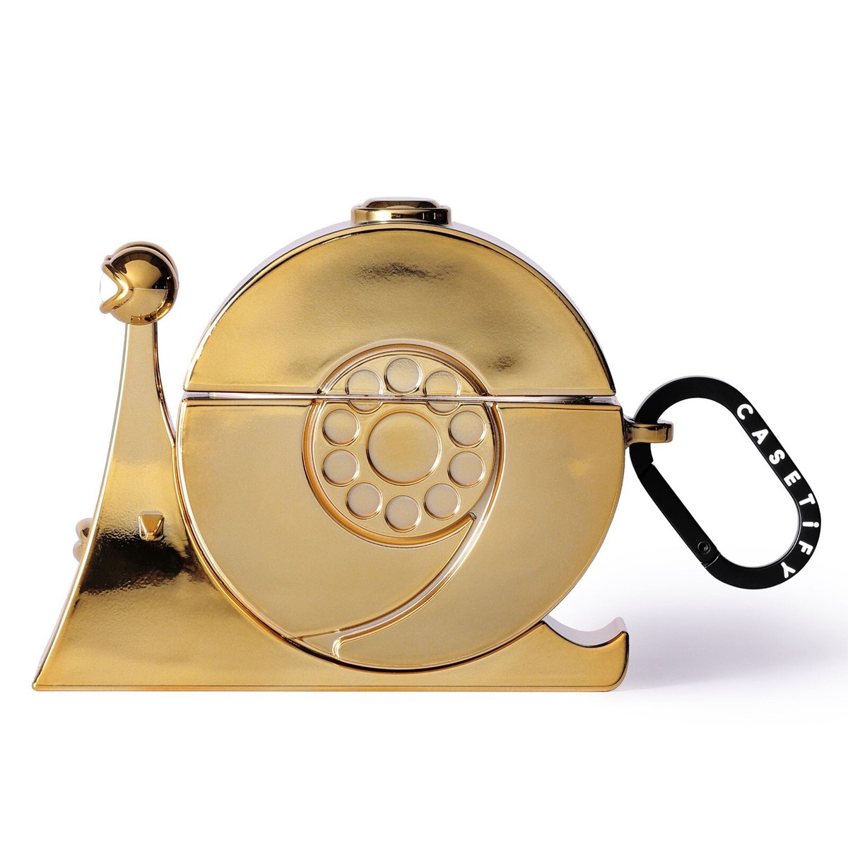 casetify ワンピース メラメラの実 AirPodsProケース CASETiFY One Piece Golden Transponder Snail 3D AirPods Pro