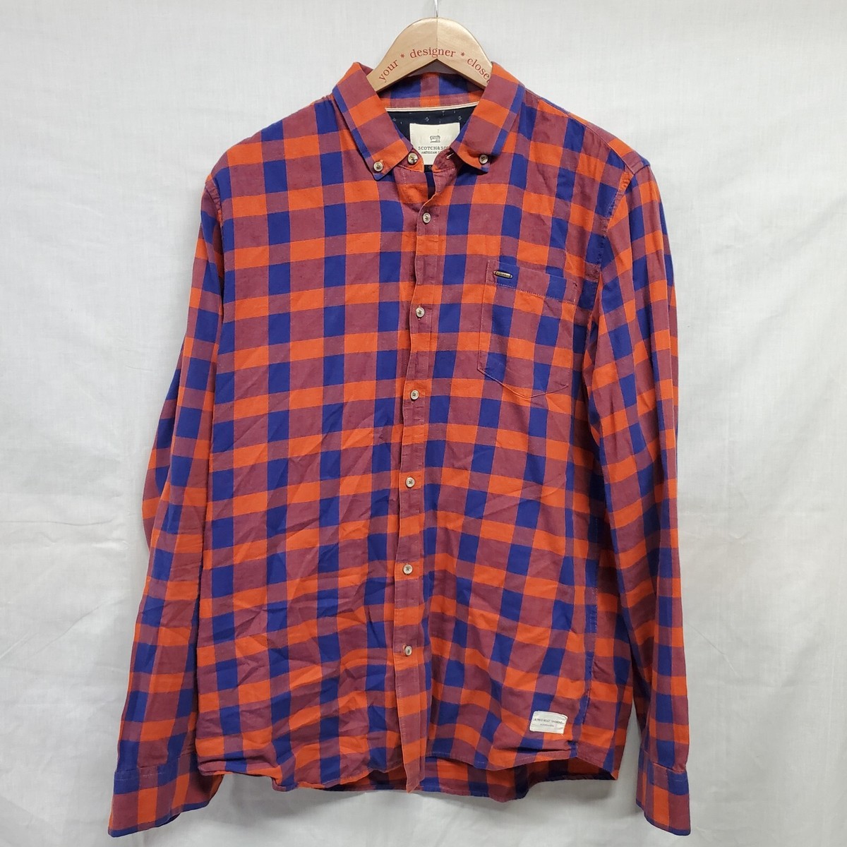 スコッチソーダXL Scotch & Soda Cross Stitch Jacquard Short Sleeve Woven Shirt