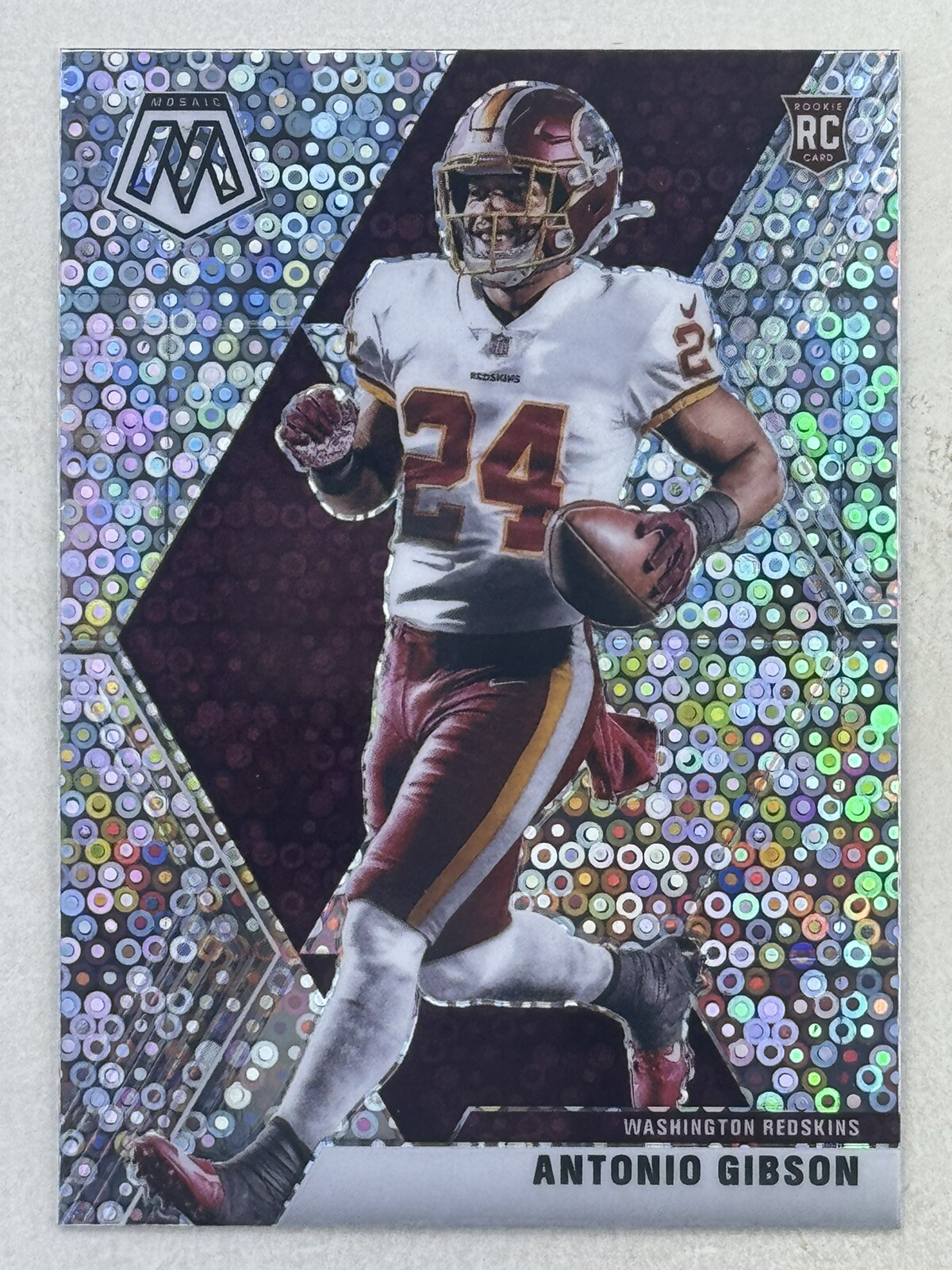 Antonio Gibson 2020 Panini Mosaic Rookie No Huddle Silver Prizm RC #227 Redskins