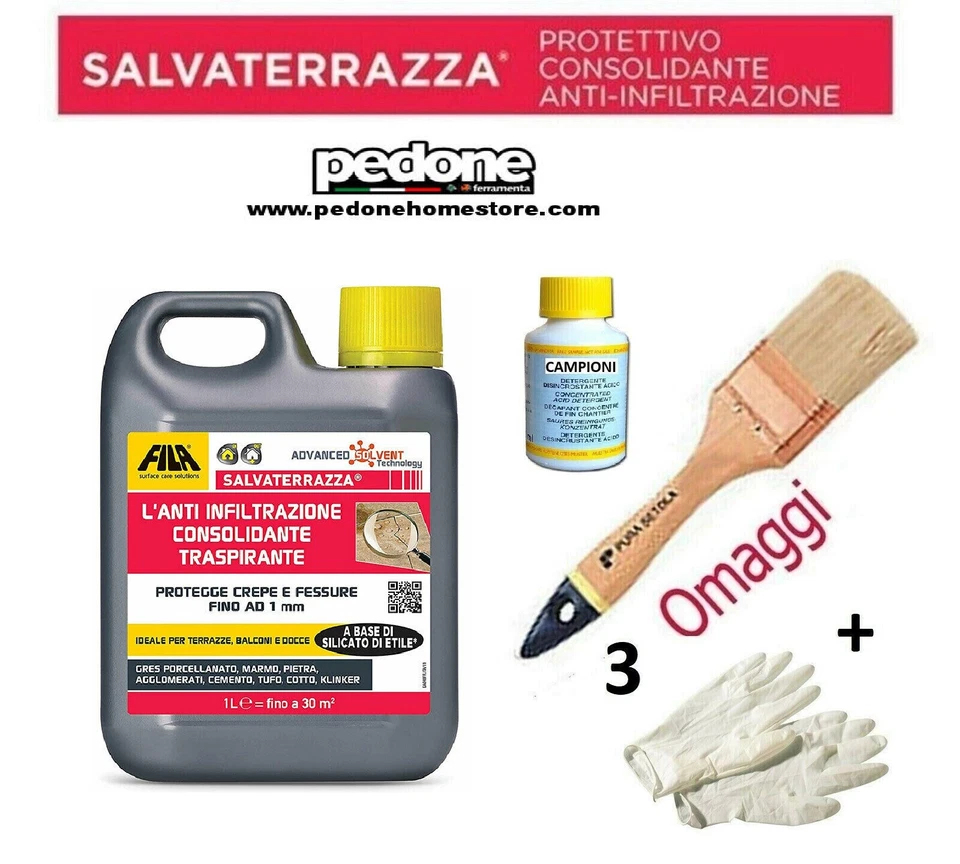 FILA SALVATERRAZZA TERRAZZE BALCONI PROTETTIVO INFILTRAZIONI RIPARAZIONE PERDITE