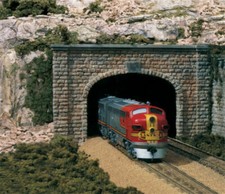 Woodland Scenics  HO Scale  New Cut Stone Double Track Tunnel Portal  C1257