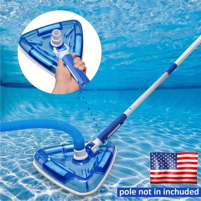 11.4'' Weighted Transparent Triangular Pool Vacuum Head w/ Swivel Hose Connection