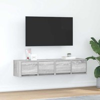 Tv-Schr?Nke 2 Stk. Grau Sonoma 60X31X25,5 Cm Holzwerkstoff