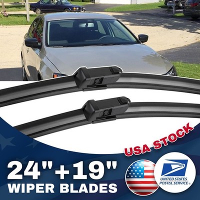 Front Windshield Top Lock Wiper Blades 24''+19'' For Volkswagen Passat 2012-2021