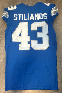 2025 Steven Stilianos Detroit Lions Game Worn Pre Season NFL Jersey