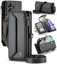 Crossboy Wallet for Samsung Galaxy A15 A16 A36 A53 A54 Case with Zipper Pocket