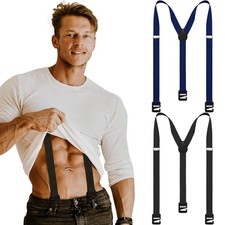 2 Pcs Hidden Suspenders for Men Heavy Duty Under Clothes Hiking Undergarment ...