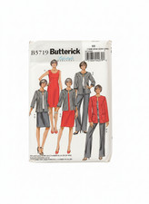 Butterick B5719 Jacket Dress Skirt Pants Pattern Size 18W-24W Uncut