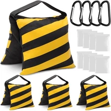 4 Packs Yellow Sandbag Weight Bags for Light Stand Photography Video Equipmen...