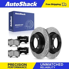 Front Drilled Slotted Brake Rotors Ceramic Pads for Toyota Tundra Sequoia