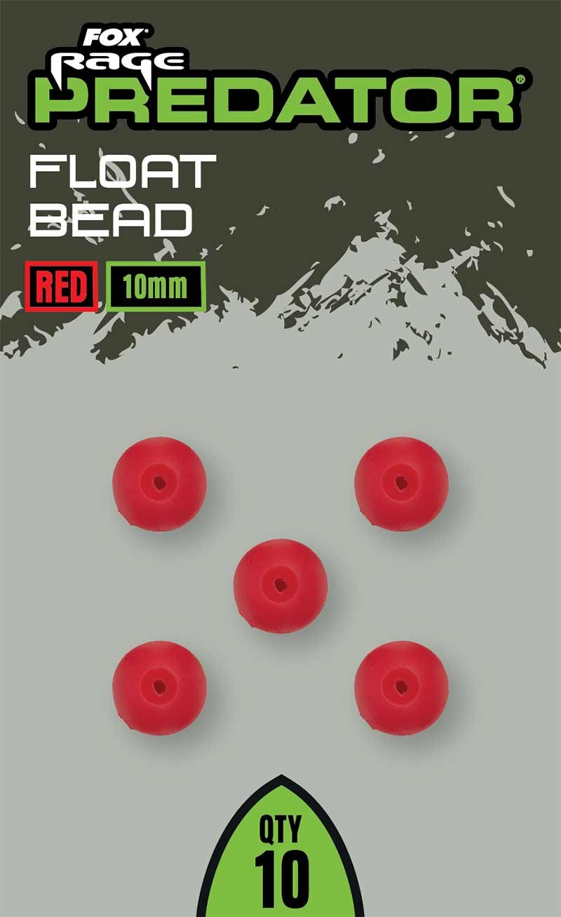Fox Rage Predator Red Float Beads 10mm FAC122 Pike Fishing Tackle