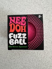 Nee Doh Needoh Fuzz Ball Velvet Squeeze Stress Fidget Flower Power Toy PINK