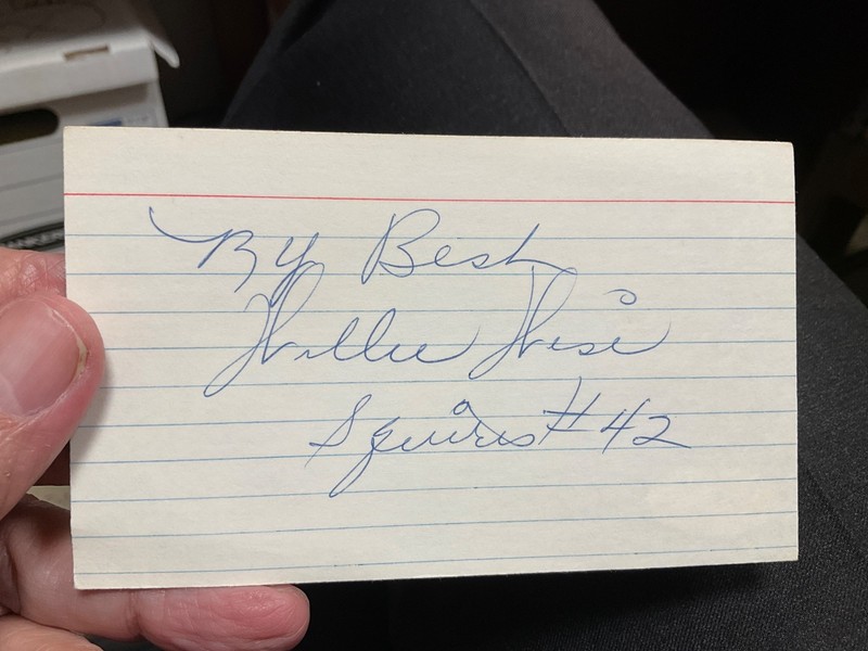 Index Card Signed by Willie Wise, All-Time ABA Team, JSA Authenticated