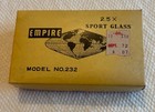 Empire Sport Glass Folding Binoculars 2.5X Model 232 Red VTG Near Mint in Box — photo 2