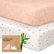 Pack N Play Sheets 2 Pack Fitted Mini Crib Mattress 38x26 Soft Baby Bedding