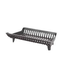 22 In. Cast Iron Heavy-Duty Fireplace Grate with 2 In. Clearance