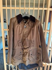 Barbour New Longshoreman Waxed Cotton Smock Jacket Brown Size 40 Pullover Used