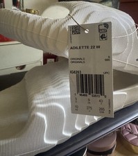 adidas Adilette Women s Slide Sandals White Solid Logo US 10 IG8263