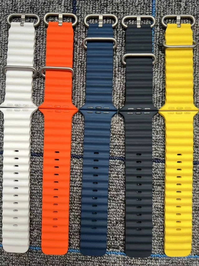 used Original Apple Watch Series 10 9 8 7 44MM 45MM 46MM 49mm Ocean band Orange - Image 3 of 4