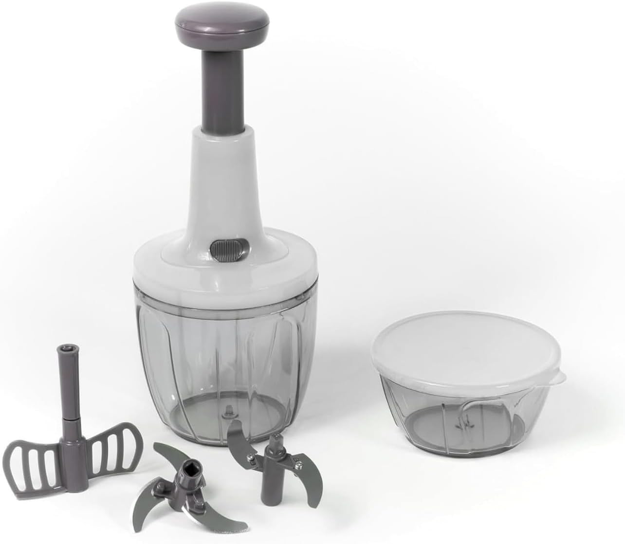 Pedro Chef Tritatutto Manuale Professionale: 4 Lame e 2 Contenitori