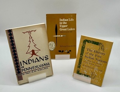 Native American Great Lakes & Iroquois History Book Lot Quimby Wallace (3)