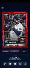 Topps Bunt 25 - Postseason Base Andres Munoz Red Super Rare DIGITAL