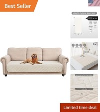 Cream Waterproof Furniture Protector - Soft Non-Slip Dog Blanket 30x75 Inch