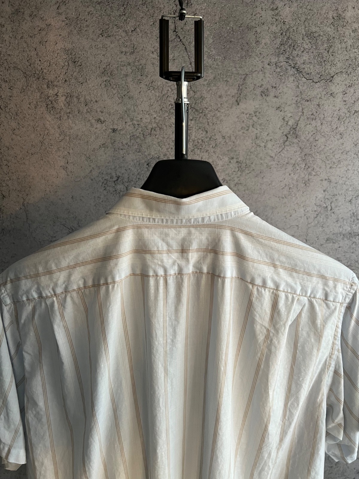 Mens Lacoste Striped Shirt Short Sleeve Size 44 Light Blue Casual thumbnail 10