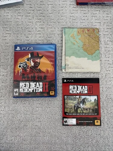 Red Dead Redemption 2 (Sony PlayStation 4 PS4, 2018) CIB w Map