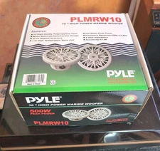 Pyle 10" 500W White 4 Ohm Marine Subwoofer PLMRW10