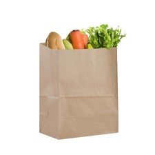LOOKSGO 9.8x5.5x12.9 inch Kraft Brown Paper Bags Medium Large, 