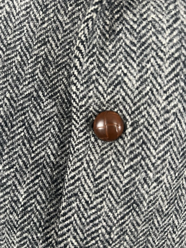 复古 Harris 粗花呢西装外套男式 44R 运动外套半衬里休闲夹克大律师 — 第 3/4 张图片