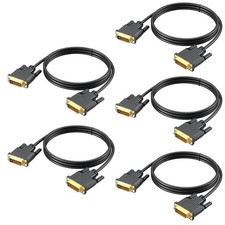 DVI to DVI Cable 5-Pack, 6 FT DVI-D to DVI-D 24 1 Dual Link Cable Computer ...