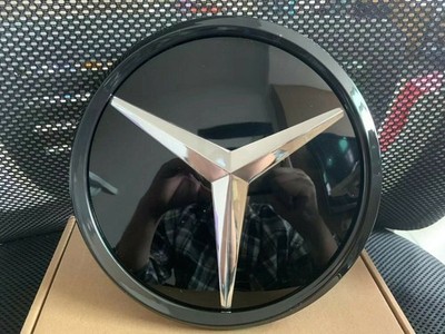 Mirror Black Grille Star Emblem Fit For Mercedes Benz W204 C300 GLK300 2008-2013