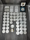 Lot Of Fine Silver, 80 Troy Ounces Approximately Mixture Of Bars And Coins