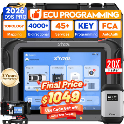 2026 XTOOL D9S PRO Auto Full System Diagnostic Tool Scanner ECU Key Programmer