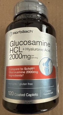HORBAACH GLUCOSAMINE. HLC 2000 MG 120 Caplets Exp 4/28