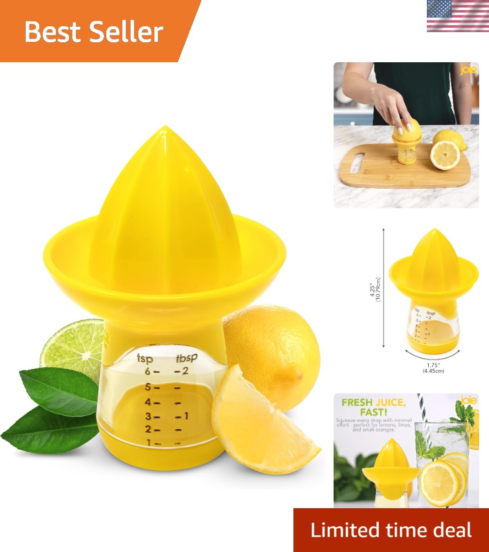 Elegant Lemon and Lime Hand Juicer with Measuring Cup &ndash; Di