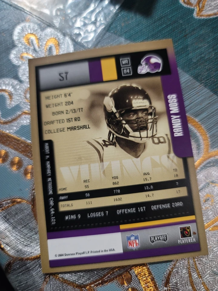 2004 Playoff Contenders - Randy Moss #57 - Image 2 of 4
