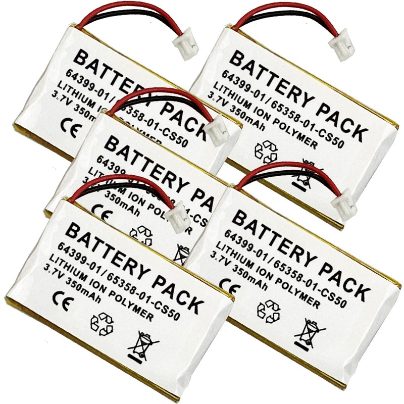 5 Batteries for Plantronics Headset CS50 CS55 CS351N 5-PACK