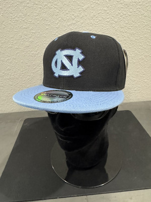 UNC North Carolina Tar Heels NC Logo Hat Black & Blue Adult Size Snapback NEW