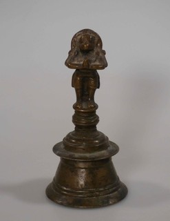 hs3/1 indische Tempelglocke Ghanti aus Bronze