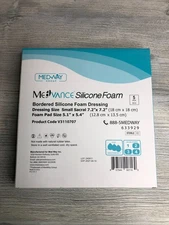 MedVance Silicone Bordered Adhesive Sacral Wound Dressing- 7.2"x 7.2"- Lot of 2