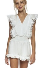 Peixoto Girls' Raja White Romper Bug Kid Size Medium Original. Price 88.00