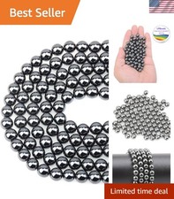 100pcs 8mm Genuine Hematite Beads for Jewelry Making with Crystal Stretch Cord