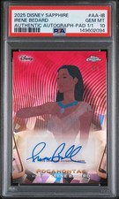 Marketplace image: 2025 TOPPS CHROME DISNEY AUTO PADPARADSCHA IRENE BEDARD/POCAHONTAS 1/1 PSA 10