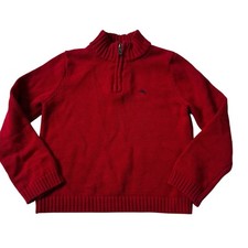 Tommy Bahama Red Half Zip Knit Sweater Boy Size 5-6 years old  2-12