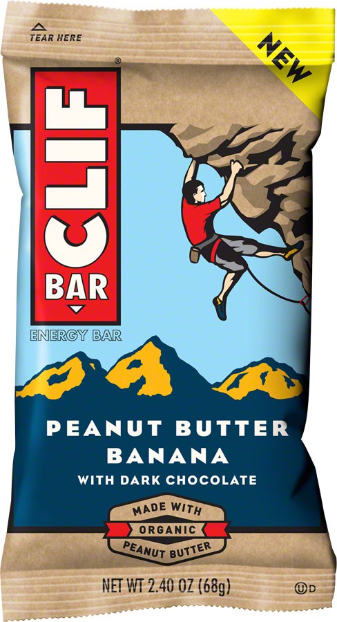 Clif Bar Original Peanut Butter Banana Dark Chocolate Box 12 шт. 70% органический