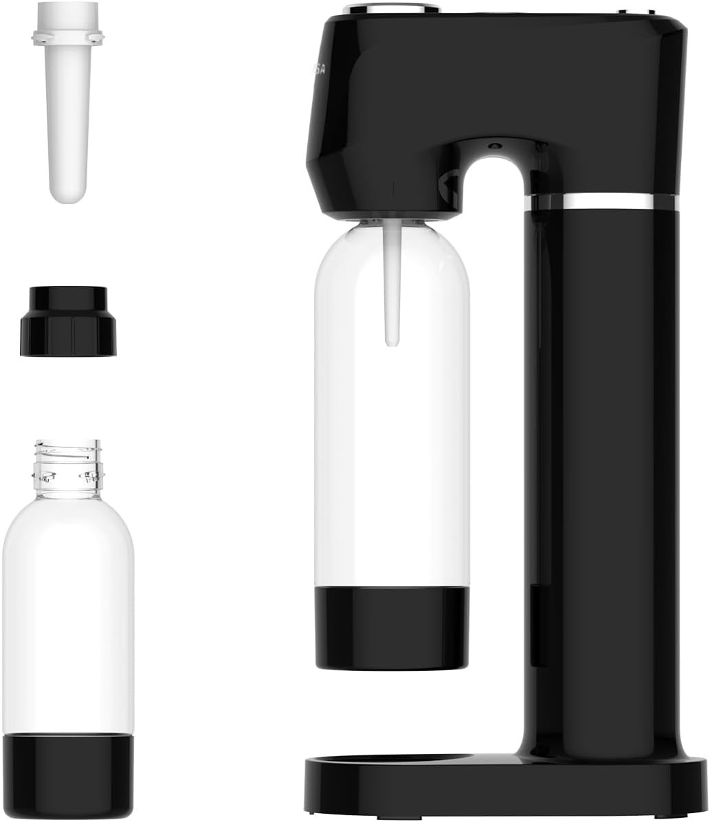 Compact Manual Carbonated Drink Maker: Healthy Home Soda Fountain with 1L Bottle